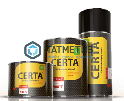 Эмаль термостойкая ЧЕРНАЯ Церта до 700 С, 0,4 кг- Эмаль термостойкая ЧЕРНАЯ Церта до 700 С, 0,4 кг-