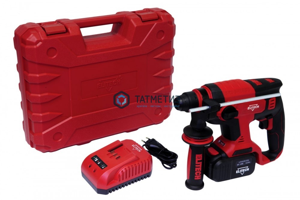 Перфоратор аккум. ELITECH ПA 18БЛМ (SDS+,18В,б/щет,1 акк*4.0Ач,Li-ion,3реж,1.7Дж,2.8кг,кейс) Перфоратор аккум. ELITECH ПA 18БЛМ (SDS+,18В,б/щет,1 акк*4.0Ач,Li-ion,3реж,1.7Дж,2.8кг,кейс)