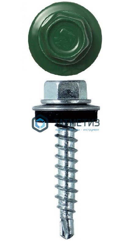 Саморез окраш.кров. 4,8х29 /6005/ (250 шт/уп) КК -  магазин «ТАТМЕТИЗ»