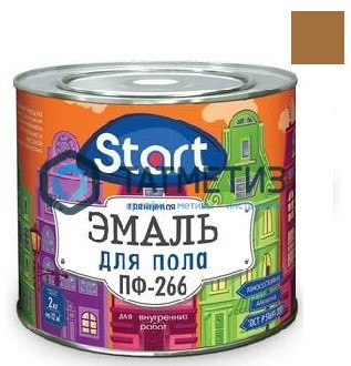 Эмаль ПФ-266 СТАРТ ЗОЛОТИСТО-КОРИЧНЕВАЯ 2 кг-. /6 | «ТАТМЕТИЗ» Эмаль ПФ-266 СТАРТ ЗОЛОТИСТО-КОРИЧНЕВАЯ 2 кг-. /6 - магазин крепежа «ТАТМЕТИЗ»