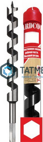 Сверло по дереву, спираль Левиса 16х460 мм, 6-гр.хвостовик, "Hardcore" -  магазин «ТАТМЕТИЗ»