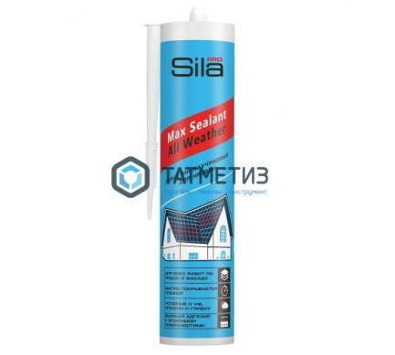 Герметик каучуковый для кровли Sila PRO Max Sealant, All weather ЧЕРНЫЙ 290 мл / 12 | «ТАТМЕТИЗ» Герметик каучуковый для кровли Sila PRO Max Sealant, All weather ЧЕРНЫЙ 290 мл / 12 - магазин крепежа «ТАТМЕТИЗ»
