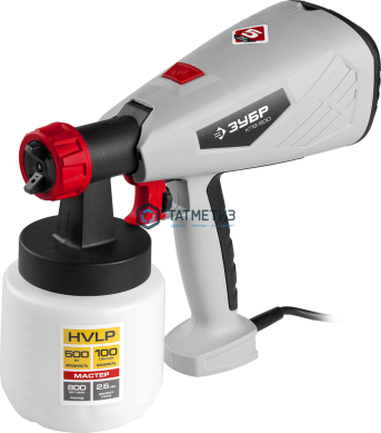 Краскопульт электрич, ЗУБР, HVLP, 0.8л, 0-800мл/мин,вязкость краски 100 DIN/сек, сопло 2.6мм, 500Вт | «ТАТМЕТИЗ» Краскопульт электрич, ЗУБР, HVLP, 0.8л, 0-800мл/мин,вязкость краски 100 DIN/сек, сопло 2.6мм, 500Вт - магазин крепежа «ТАТМЕТИЗ»