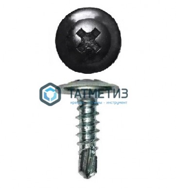 Саморез п/ш сверло 4,2x19  RAL 9005 -  магазин крепежа «ТАТМЕТИЗ»