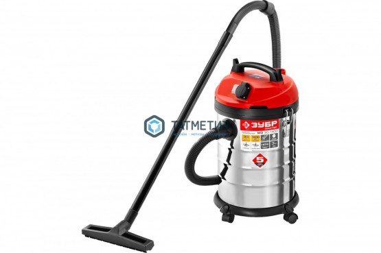 Пылесос строительный, 30 л, 1400 Вт, сух. и вл. уборка, корпус из нерж. стали, ЗУБР, модель М3-30 | «ТАТМЕТИЗ» Пылесос строительный, 30 л, 1400 Вт, сух. и вл. уборка, корпус из нерж. стали, ЗУБР, модель М3-30 - магазин крепежа «ТАТМЕТИЗ»