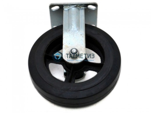 Колесо большегрузное обрезиненное с площадкой НЕповоротное d 150 мм | «ТАТМЕТИЗ» Колесо большегрузное обрезиненное с площадкой НЕповоротное d 150 мм - магазин крепежа «ТАТМЕТИЗ»