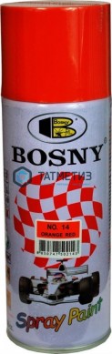 Краска аэроз. BOSNY 520 мл. №014 ОРАНЖЕВО-КРАСНАЯ | «ТАТМЕТИЗ» Краска аэроз. BOSNY 520 мл. №014 ОРАНЖЕВО-КРАСНАЯ - магазин крепежа «ТАТМЕТИЗ»