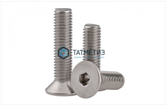 Винт DIN 7991 А4 М 6 х 25 с потай головкой и внутр.шестигранником | «ТАТМЕТИЗ» Винт DIN 7991 А4 М 6 х 25 с потай головкой и внутр.шестигранником - магазин крепежа «ТАТМЕТИЗ»