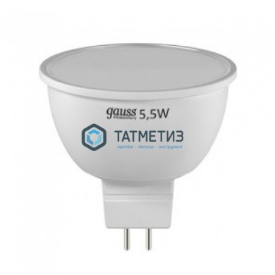 Лампа Gauss led MR 16 5,5 W GU5.3 2700K | «ТАТМЕТИЗ» Лампа Gauss led MR 16 5,5 W GU5.3 2700K - магазин крепежа «ТАТМЕТИЗ»