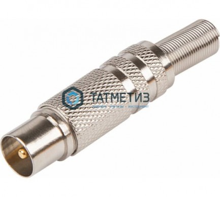 Разъем штекер TV никель с пружиной PROCONNECT | «ТАТМЕТИЗ» Разъем штекер TV никель с пружиной PROCONNECT - магазин крепежа «ТАТМЕТИЗ»