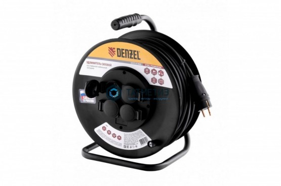 Удлинитель силовой на катушке, 4х20м, КГ 3х1,5 мм, 16А, тип УХз-16// Denzel | «ТАТМЕТИЗ» Удлинитель силовой на катушке, 4х20м, КГ 3х1,5 мм, 16А, тип УХз-16// Denzel - магазин крепежа «ТАТМЕТИЗ»