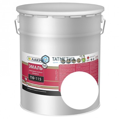 Эмаль ПФ-115  БЕЛАЯ  глянцевая 25 кг- Мастер Меркурий -  магазин крепежа «ТАТМЕТИЗ»