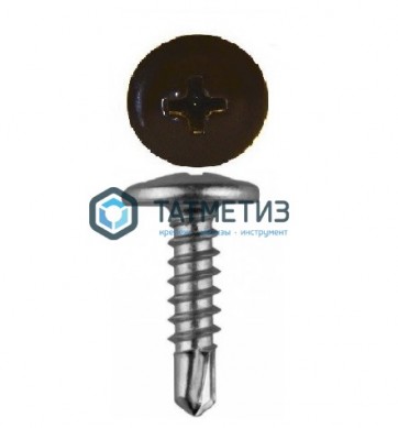 Саморез п/ш сверло 4,2x32 RAL 8017 | «ТАТМЕТИЗ» Саморез п/ш сверло 4,2x32 RAL 8017 - магазин крепежа «ТАТМЕТИЗ»