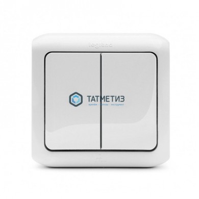 Выключатель 2-кл. ОП Quteo 10А IP44 10АХ бел. Leg 782302 | «ТАТМЕТИЗ» Выключатель 2-кл. ОП Quteo 10А IP44 10АХ бел. Leg 782302 - магазин крепежа «ТАТМЕТИЗ»
