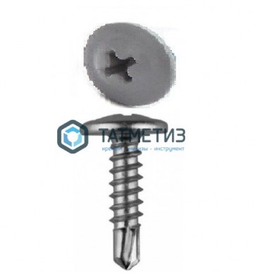 Саморез п/ш сверло 4,2x25  RAL 7004 -  магазин крепежа «ТАТМЕТИЗ»