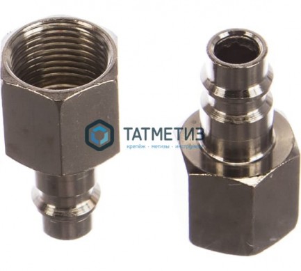 Ниппель универсальный быстросъемный ("папа"), внутренняя резьба 3/8", 2 шт. // Stels -  магазин крепежа «ТАТМЕТИЗ»