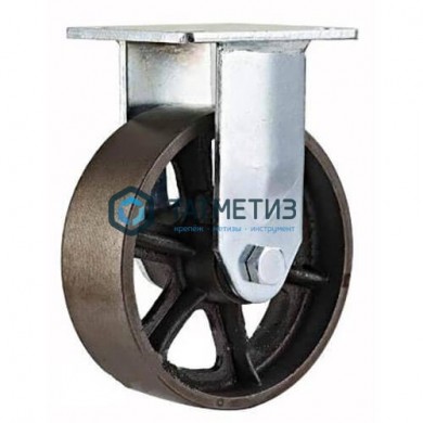 Колесо большегрузное чугунное НЕповоротное d 100 мм | «ТАТМЕТИЗ» Колесо большегрузное чугунное НЕповоротное d 100 мм - магазин крепежа «ТАТМЕТИЗ»