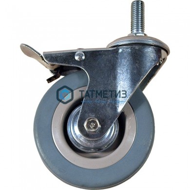 Колесо поворотные с болтом и тормозом (светло-серые) d 75 мм | «ТАТМЕТИЗ» Колесо поворотные с болтом и тормозом (светло-серые) d 75 мм - магазин крепежа «ТАТМЕТИЗ»