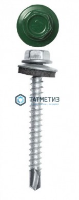 Саморез окраш.кров. 4,8х50 (51) /6005/ зеленый | «ТАТМЕТИЗ» Саморез окраш.кров. 4,8х50 (51) /6005/ зеленый - магазин крепежа «ТАТМЕТИЗ»