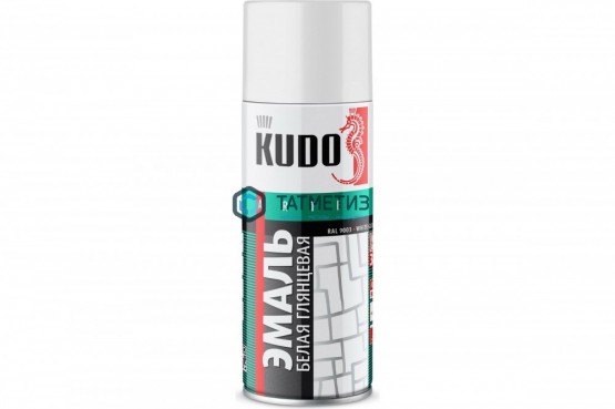 Краска аэроз. KUDO 520 мл. №1101 БЕЛАЯ матовая | «ТАТМЕТИЗ» Краска аэроз. KUDO 520 мл. №1101 БЕЛАЯ матовая - магазин крепежа «ТАТМЕТИЗ»