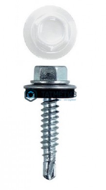 Саморез окраш.кров. 5,5х25 /9003/ белый | «ТАТМЕТИЗ» Саморез окраш.кров. 5,5х25 /9003/ белый - магазин крепежа «ТАТМЕТИЗ»