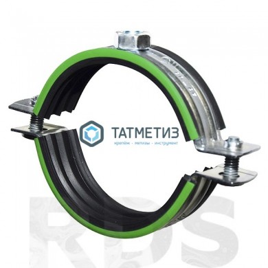 Хомут 48-52мм (1 1/2") сантехнический с гайкой М8 БЕЛЫЙ уплотнит. | «ТАТМЕТИЗ» Хомут 48-52мм (1 1/2") сантехнический с гайкой М8 БЕЛЫЙ уплотнит. - магазин крепежа «ТАТМЕТИЗ»