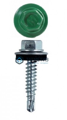 Саморез окраш.кров. 5,5х25 /6029/ зеленая мята | «ТАТМЕТИЗ» Саморез окраш.кров. 5,5х25 /6029/ зеленая мята - магазин крепежа «ТАТМЕТИЗ»