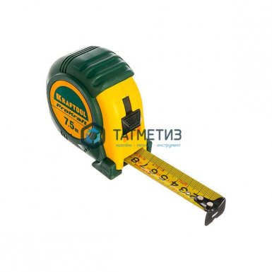 Рулетка KRAFTOOL "EXPERT" с нейлоновым покрытием, обрезин корпус, 7,5/25мм -  магазин крепежа «ТАТМЕТИЗ»