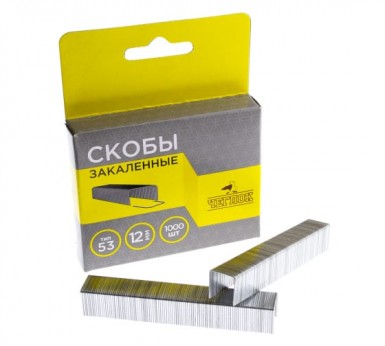 Скобы для степлера, тип 53, 12 мм, закаленные, ЧЕГЛОК (50/200), шт -  магазин крепежа «ТАТМЕТИЗ»