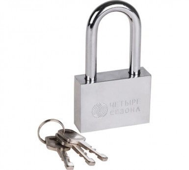 Замок навесной 60мм, длинная дужка, серия сталь 4 СЕЗОНА -  магазин крепежа «ТАТМЕТИЗ»