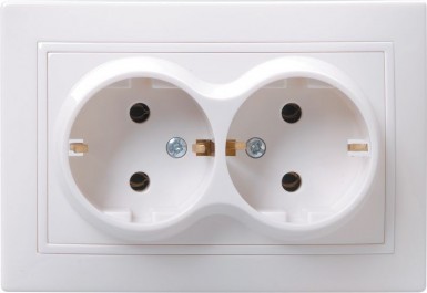Розетка 2-м СП Кварта 16А РС12-3-КБ с заземл. IP20 бел. ИЭК ERK24-K01-16-DM -  магазин «ТАТМЕТИЗ»