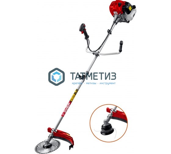 Триммер (бензокоса) ЗУБР КРБ-2500-Р бензокоса, 2.5 кВт / 3.3 л.с., 52 см3, разборная штанга Триммер (бензокоса) ЗУБР КРБ-2500-Р бензокоса, 2.5 кВт / 3.3 л.с., 52 см3, разборная штанга