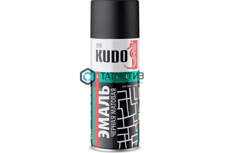 Краска аэроз. KUDO 520 мл. №1002 ЧЕРНАЯ матовая RAL 9005 Краска аэроз. KUDO 520 мл. №1002 ЧЕРНАЯ матовая RAL 9005