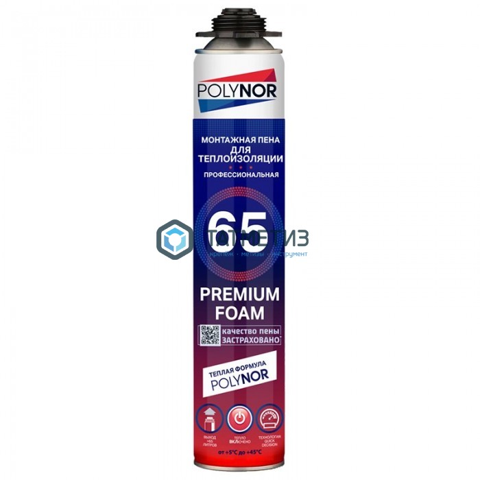 Пена монтажная проф POLYNOR PREMIUM FOAM 65+ Пена монтажная проф POLYNOR PREMIUM FOAM 65+