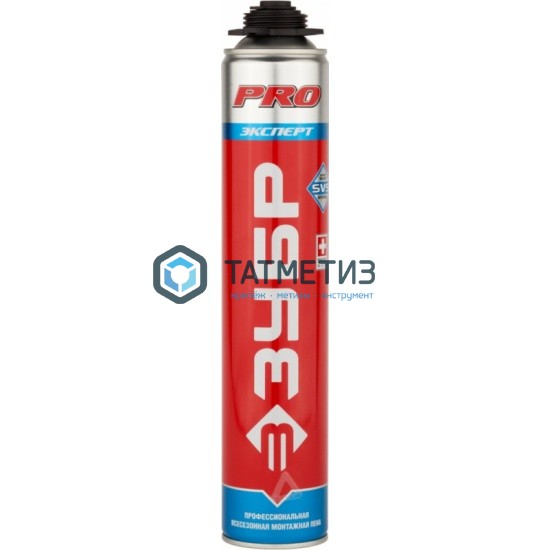 Пена ЗУБР "ЭКСПЕРТ" ПРО В1 профессиональная, для монтажного пистолета, всесезонная, 750мл Пена ЗУБР "ЭКСПЕРТ" ПРО В1 профессиональная, для монтажного пистолета, всесезонная, 750мл