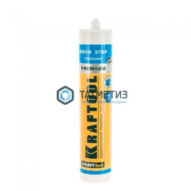 Герметик KRAFTOOL KRAFTSeal GX107 "AQUA STOP" силиконовый стекольный, ЧЕРНЫЙ, 300мл -  магазин крепежа «ТАТМЕТИЗ»