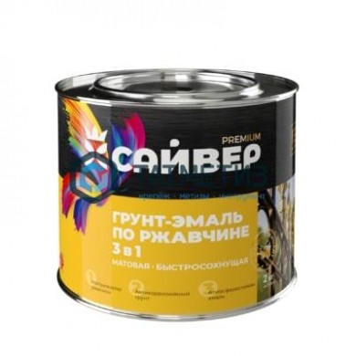 Грунт-эмаль по ржавчине ХВ 3 в 1 Сайвер БЕЛАЯ  1,8 кг-./6 -  магазин крепежа «ТАТМЕТИЗ»