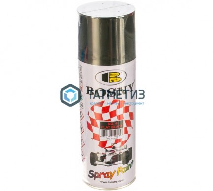 Краска аэроз. BOSNY 400 мл. №004 черный матовый | «ТАТМЕТИЗ» Краска аэроз. BOSNY 400 мл. №004 черный матовый - магазин крепежа «ТАТМЕТИЗ»