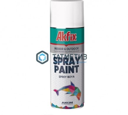 Краска аэроз. ЧЕРНАЯ глянц. RAL9005 400Ml Gw.300Gr (6) Akfix | «ТАТМЕТИЗ» Краска аэроз. ЧЕРНАЯ глянц. RAL9005 400Ml Gw.300Gr (6) Akfix - магазин крепежа «ТАТМЕТИЗ»