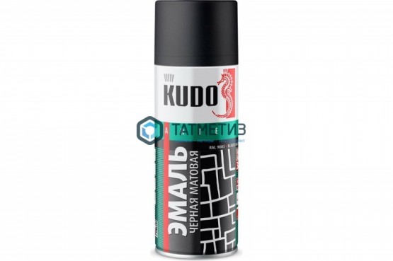 Краска аэроз. KUDO 520 мл. №1002 ЧЕРНАЯ матовая RAL 9005 | «ТАТМЕТИЗ» Краска аэроз. KUDO 520 мл. №1002 ЧЕРНАЯ матовая RAL 9005 - магазин крепежа «ТАТМЕТИЗ»