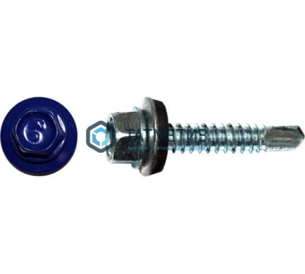 Саморез окраш.кров. 5, 5х19 5002 (250 шт уп) ОМАХ | «ТАТМЕТИЗ» Саморез окраш.кров. 5, 5х19 5002 (250 шт уп) ОМАХ - магазин крепежа «ТАТМЕТИЗ»