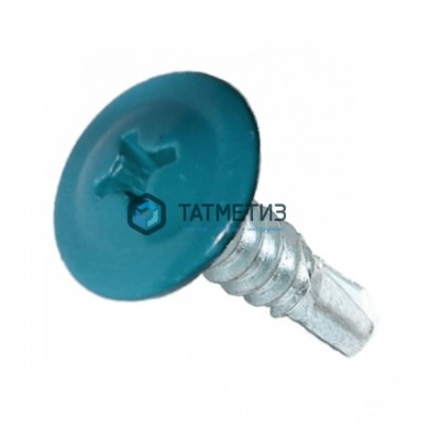 Саморез п/ш сверло 4,2x19 RAL 5021 | «ТАТМЕТИЗ» Саморез п/ш сверло 4,2x19 RAL 5021 - магазин крепежа «ТАТМЕТИЗ»