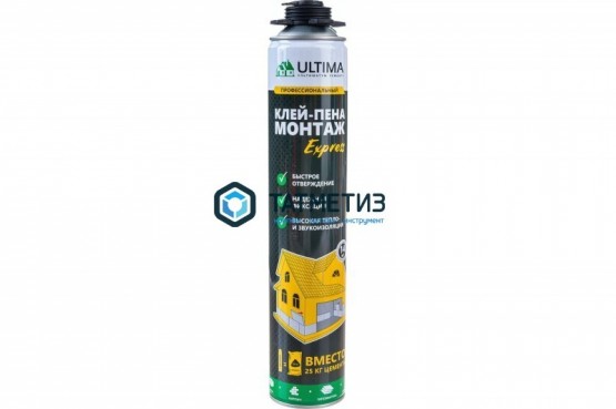 Клей-пена ULTIMA EXPRESS МОНТАЖ монтажно-строительная 750 мл / 12 | «ТАТМЕТИЗ» Клей-пена ULTIMA EXPRESS МОНТАЖ монтажно-строительная 750 мл / 12 - магазин крепежа «ТАТМЕТИЗ»